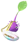 Lifelog artwork of a Purple Stadium Decor Pikmin with Ball Keychain (Rare) decor from Pikmin Bloom.