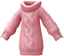 "Cowl Turtleneck Knit Dress (Pink)" Mii dress part in Pikmin Bloom.
