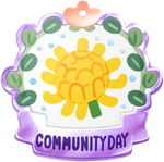 Chrysanthemum Community Day badge from Pikmin Bloom.