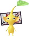 A Yellow Decor Pikmin in Flower Card decor.