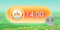 The "Accelerate" button while a Flower Planting Accelerator is active, showing a timer of how much time is left on the accelerator.