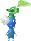 A Blue Park Decor Pikmin with Four-Leaf Clover decor from Pikmin Bloom.