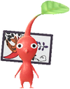 A Red Special Decor Pikmin with Hanafuda Card (Volume 1) decor from Pikmin Bloom.