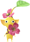 A Yellow Park Decor Pikmin with Four-Leaf Clover (Rare) decor from Pikmin Bloom.