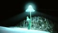 A cyan Common Glowcap in Pikmin 3.