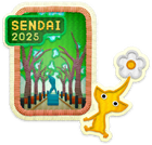 The patch rewarded for the Pikmin Bloom Journey 2025: Sendai Event.