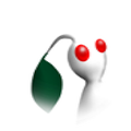 The icon for a White Pikmin in the leaf stage in Pikmin 2 (Nintendo Switch).