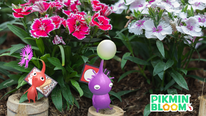 Promotional image for the 2023 Flower Card Event in Pikmin Bloom.