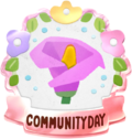 Community Day badge for the Calla Lily Community Day.