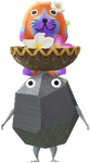 A Rock Special Decor Pikmin with Balinese Carving decor from Pikmin Bloom.