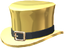 "Silk Hat (Gold)" Mii head item part in Pikmin Bloom.