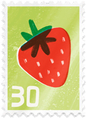 A standard postcard stamp in Pikmin Bloom.