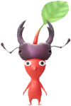 A red Decor Pikmin with the first Forest costume.