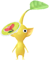 Special Yellow Decor Pikmin with a spring inspired sticker. The sticker features a Tulip.