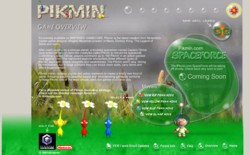 The game overview page in Pikmin.com SpaceForce.