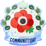 Community Day badge for the Windflower Community Day.