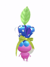 An animation of a Winged Pikmin with a Chef Hat (Rare) from Pikmin Bloom.
