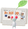A White Special Decor Pikmin with Game Pak decor from Pikmin Bloom.