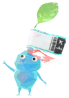 Lifelog artwork of an Ice Airport Decor Pikmin with Luggage Tag decor from Pikmin Bloom.