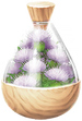 A full jar of white thistle petals from Pikmin Bloom.