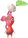 A Red Park Decor Pikmin with Clover (Rare) decor from Pikmin Bloom.