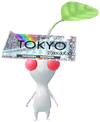 A White Station Decor Pikmin with Ticket (Rare) decor from Pikmin Bloom.