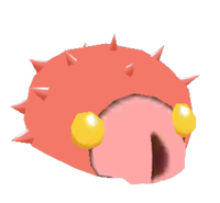 An unused alternate texture in Hey! Pikmin of the Togedo_rot. It is a variant of the Speargrub. Note the swapped color scheme.
