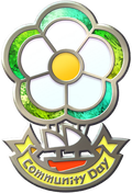 The Community Day badge from Pikmin Bloom.