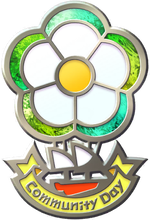 The Community Day badge from Pikmin Bloom.