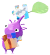 Lifelog artwork of a Purple Special Decor Pikmin with Puzzle: 2023 Summer Memories decor from Pikmin Bloom.