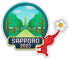 The patch rewarded for the Pikmin Bloom Tour 2023: Sapporo Event.