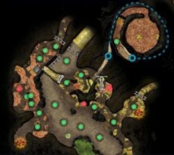 A map of Channel Gone Dry in the Side Stories of Pikmin 3 Deluxe.