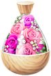 A full jar of red anniversary rose petals from Pikmin Bloom.
