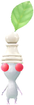 A White Special Decor Pikmin with Chess Piece decor from Pikmin Bloom.