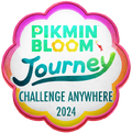 The Pikmin Bloom Journey 2024: Challenge Anywhere badge from Pikmin Bloom.