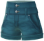 "High-Waisted Shorts (Indigo)" Mii bottom part in Pikmin Bloom.