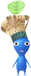 A Blue Restaurant Decor Pikmin with Chef Hat (Rare) decor from Pikmin Bloom.