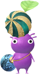 A Purple Special Decor Pikmin with Ball Ornament decor from Pikmin Bloom.