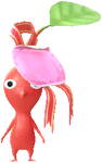 A Red Special Decor Pikmin with Valentine Sticker decor from Pikmin Bloom.