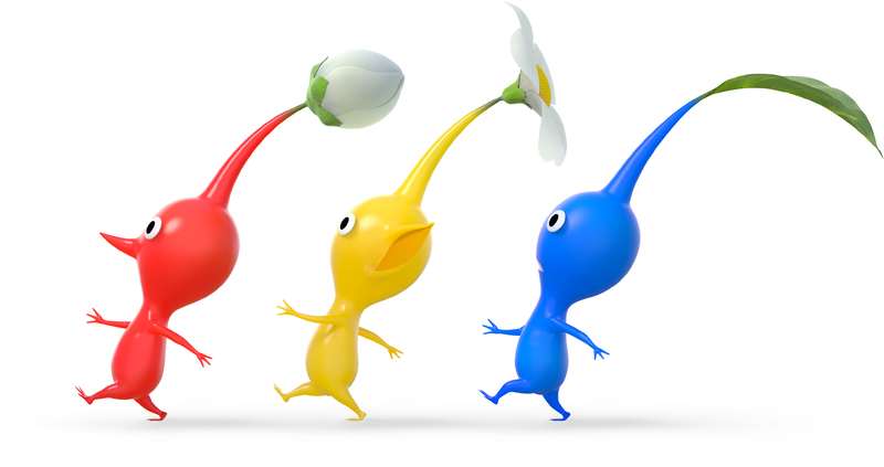 File:Hey! Pikmin Red Yellow Blue with shadow.png