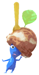 Lifelog artwork of a Blue Special Decor Pikmin with Ice Cream: Classic decor from Pikmin Bloom.