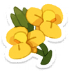 Lifelog artwork of a yellow canna lily from Pikmin Bloom.