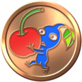 Apprentice Expedition Badge. The badge shows a Pikmin carrying a cherry.