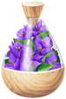 A full jar of blue bougainvillea petals from Pikmin Bloom.