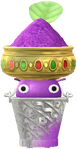 A Purple Special Decor Pikmin with Color Powder decor from Pikmin Bloom.