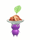 An animation of a Blue Pikmin with Kimchi from Pikmin Bloom.