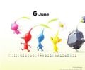 Front side of the Club Nintendo 2014 calendar (Pikmin 3).