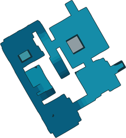 The texture for Crackling Cauldron Sublevel 2's radar map in Pikmin 4, rotated to face north.