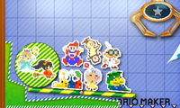A Super Mario Maker badge catcher in Nintendo Badge Arcade.