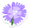 Lifelog artwork of a blue dianthus from Pikmin Bloom.